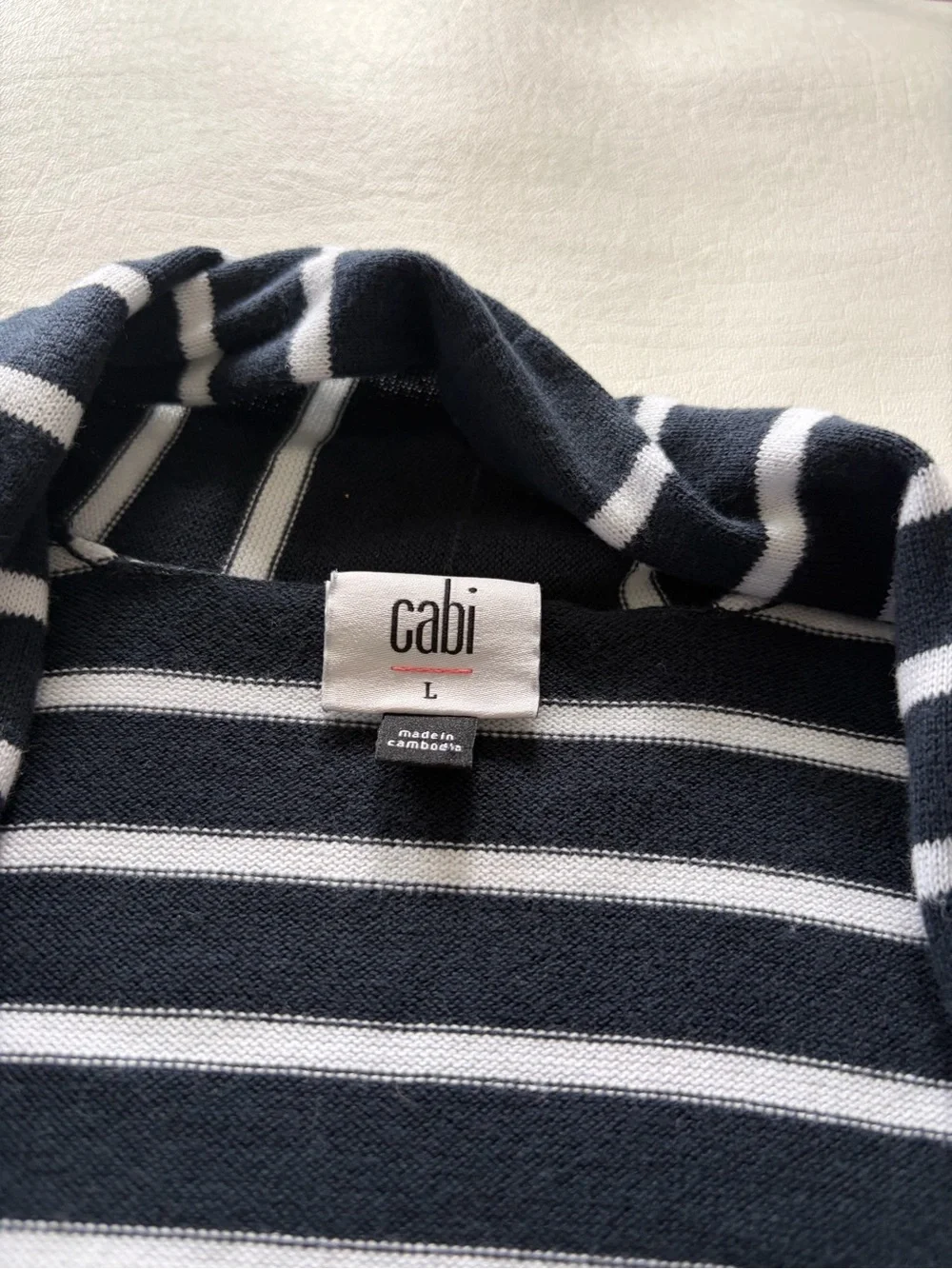 Cabi Longline Open Cardigan Coastal Boathouse Nautical L Teacher Neutral